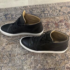 Common Projects Black Leather High-Top Sneakers